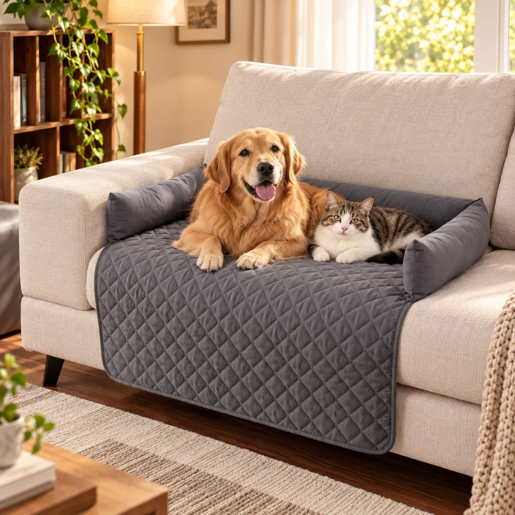Multi-Surface Waterproof Pet Cushion – All-Season Car Seat Sofa Protector Mat