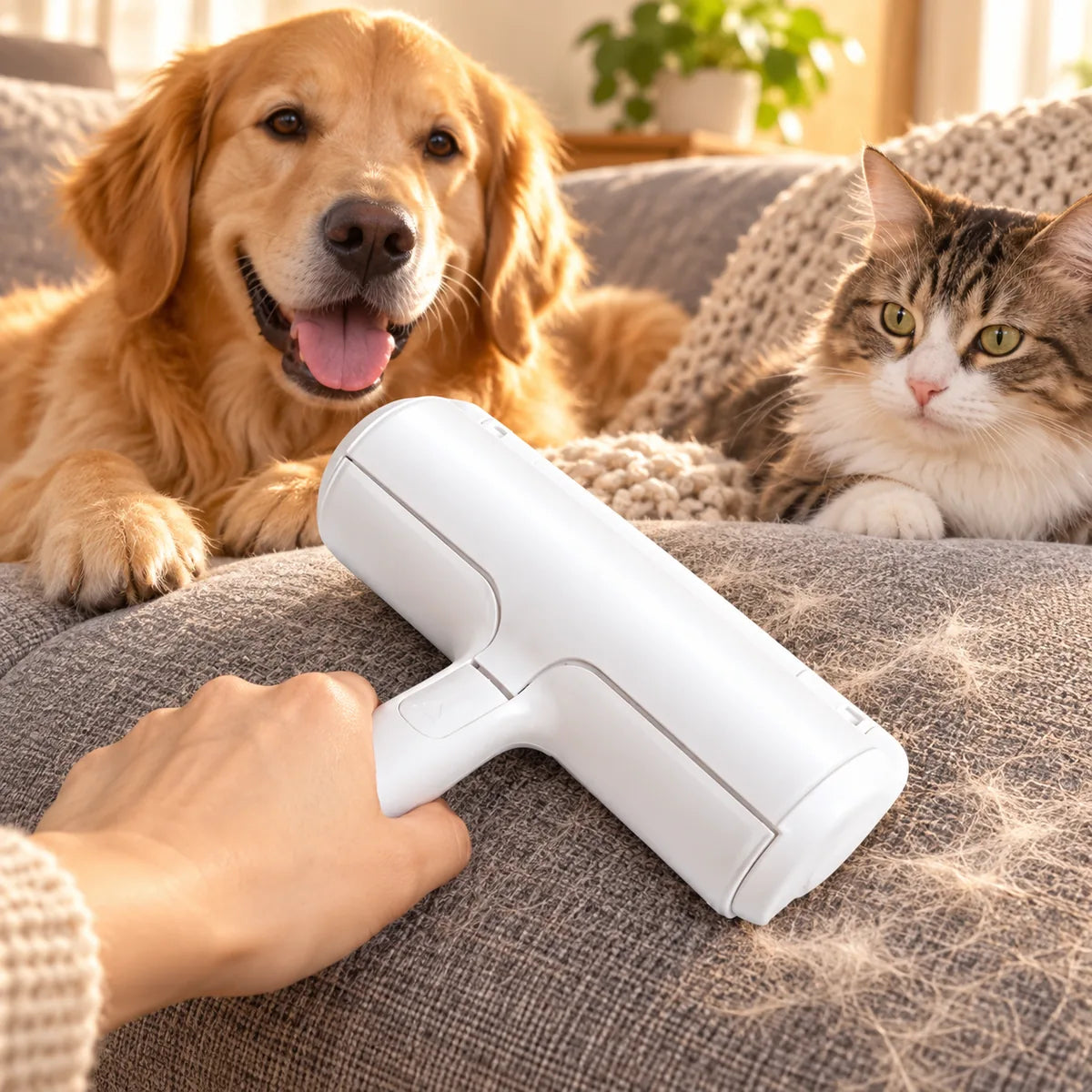 Reusable Washable Silicone Lint Roller – Eco-Friendly Multi-Surface Fabric Pet Hair Remover