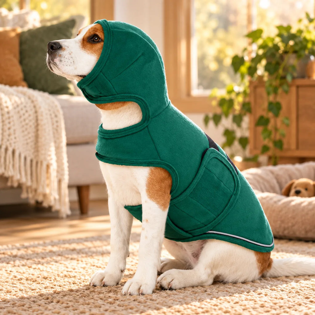 Adjustable Dog Anxiety Relief Vest – Calming Compression Wrap For Thunderstorm Stress