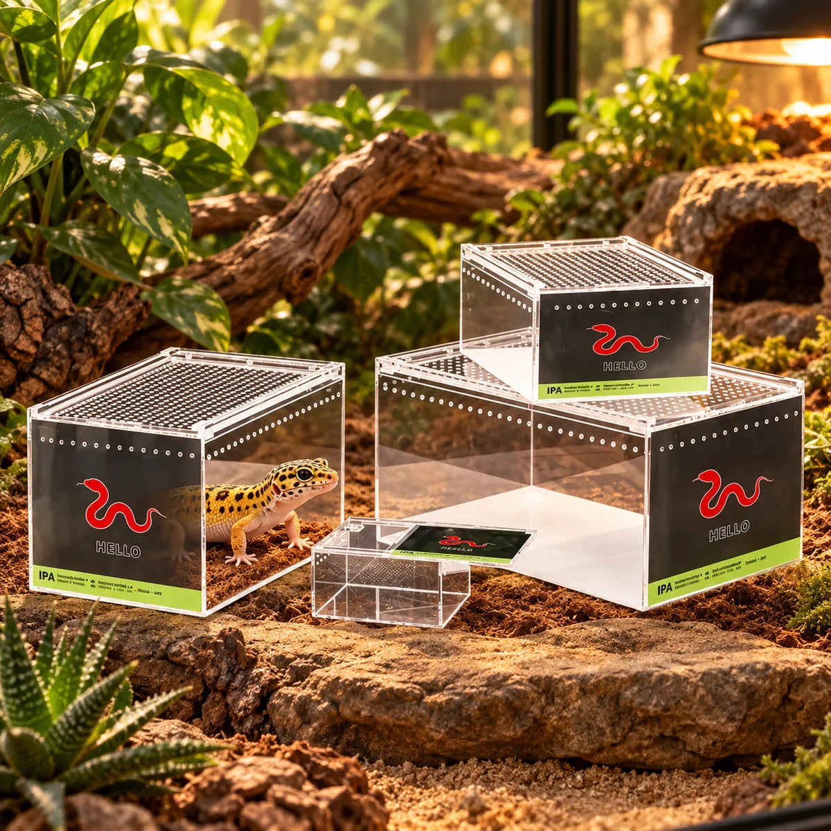 Seamless Reptile Breeding Enclosure Box – Leak-Proof Insect Habitat and Brooder Station