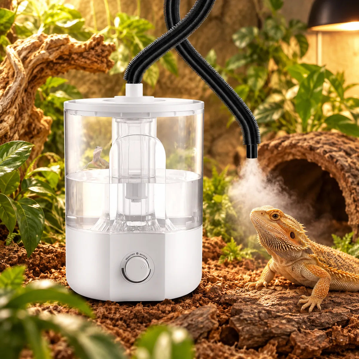 Ultrasonic Reptile Humidarium Fogger – Quiet Automatic Shutoff Large Capacity Misting System