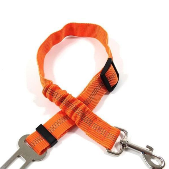 Reflective Elastic Dog Car Seat Belt – Heavy-Duty Adjustable Nylon Safety Travel Lead
