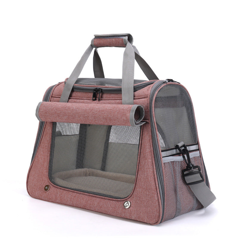 Foldable Breathable Pet Carrier Bag – Versatile Multi-Way Shoulder Strap Travel Backpack