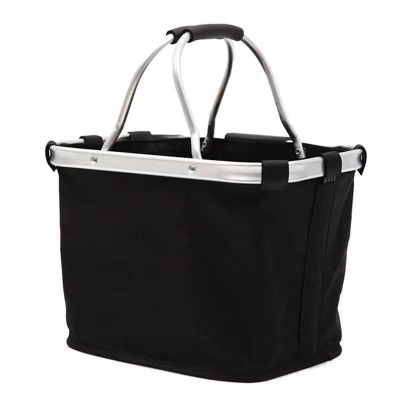 Foldable Bicycle Pet Basket Carrier – Universal 600D Oxford Aluminum Frame Cargo Tote