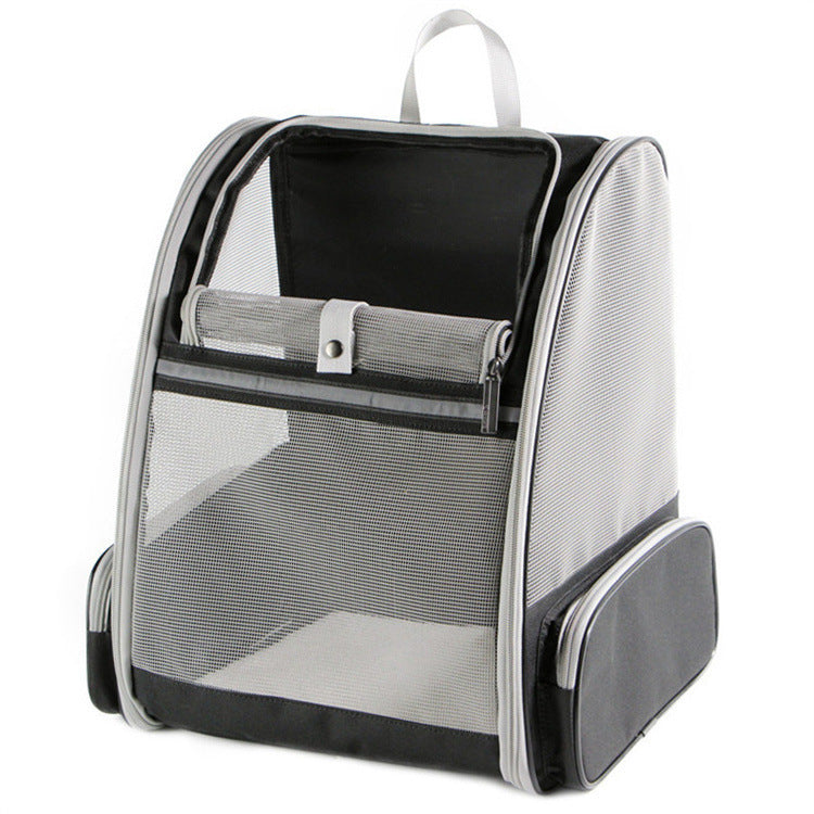 Foldable Breathable Dual Shoulder Pet Carrier – Balanced Travel Backpack For Small Dogs