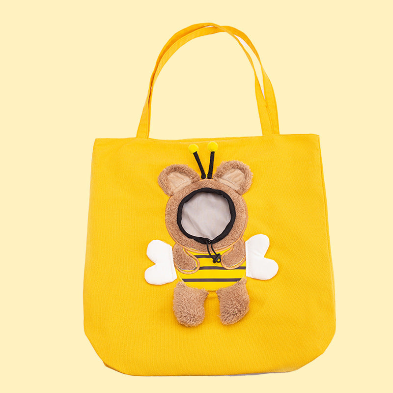 Cute Pattern Hands-Free Pet Carrier Sling – Breathable Lightweight Crossbody Travel Tote