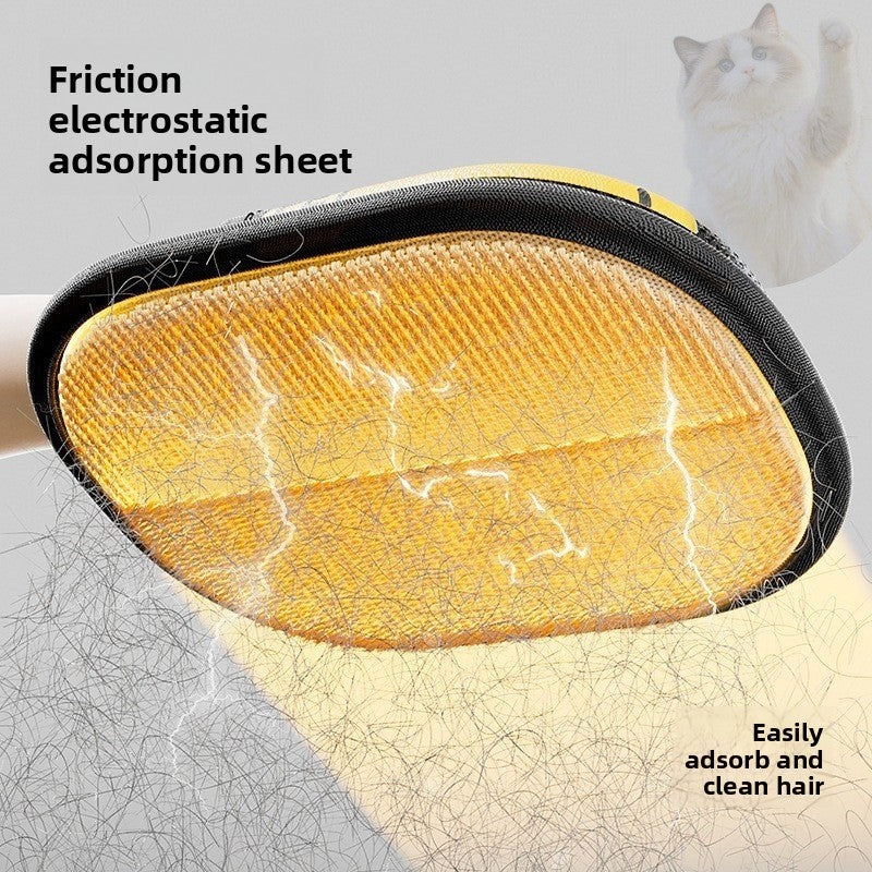 Static-Charging Pet Hair Removal Glove – Soft Magic Deshedding Fur Grooming Mitt