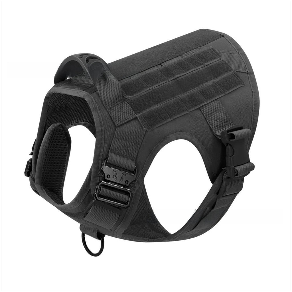 Heavy-Duty Tactical Dog Vest Set – Rugged Training Harness With Leash And Collar