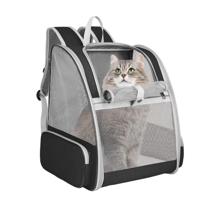 Foldable Breathable Dual Shoulder Pet Carrier – Balanced Travel Backpack For Small Dogs