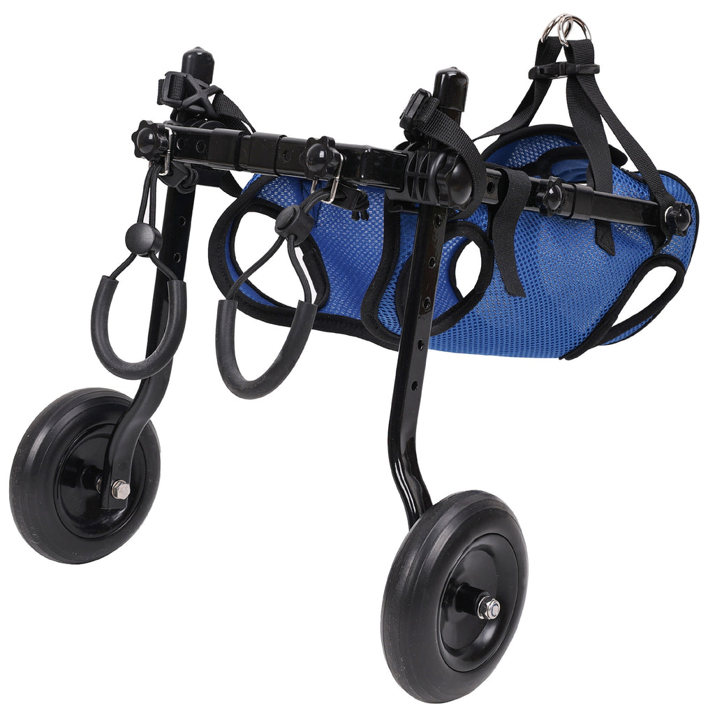 Adjustable Metal Pet Rehabilitation Cart – Foldable Hind Leg Mobility Walking Aid