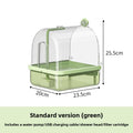 External Cage-Mount Smart Bird Bath – Wireless Sensor Automatic Water Filter Basin