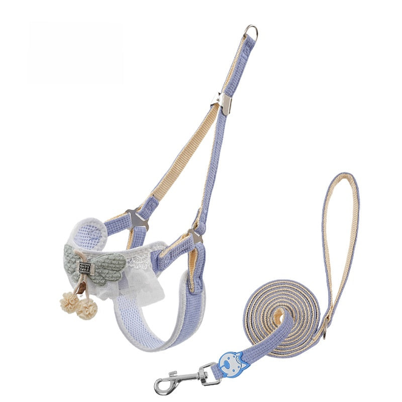 Adjustable Vest Style Dog Harness Leash Set – Anti-Choking Soft Control Outdoor Walk Pouch