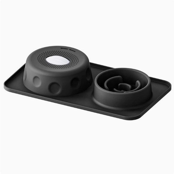 Silicone Slow Feeder Bowl – Calming Licking Mat With Rolling Toy For Anxiety