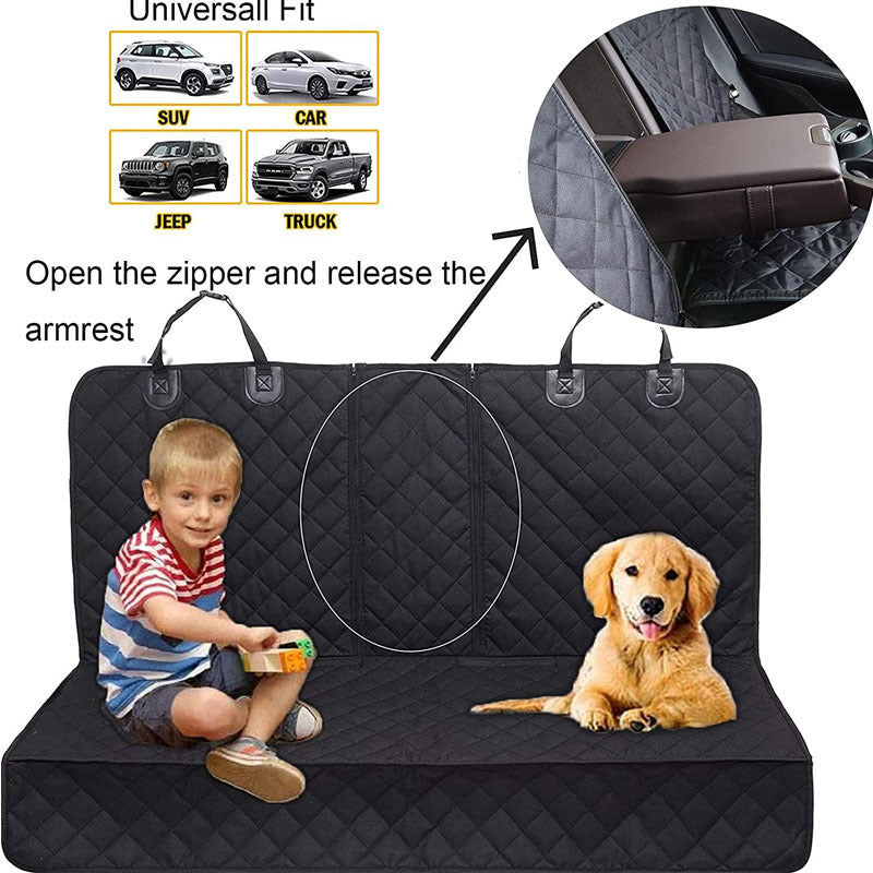 Waterproof 600D Oxford Pet Car Seat Mat – Non-Slip PP Cotton Travel Hammock Protector