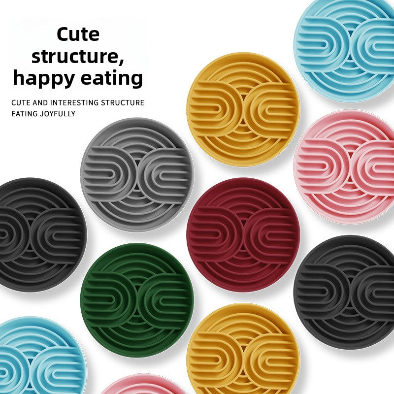 Anti-Choke Silicone Slow Feeder Bowl – Calming Suction-Base Licking Mat Meal Station