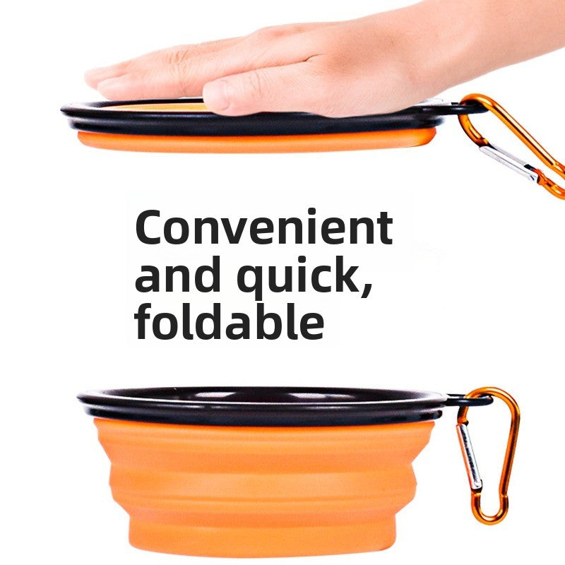 Portable Foldable TPE Pet Bowl – Lightweight Compact Outdoor Travel Food Water Dish