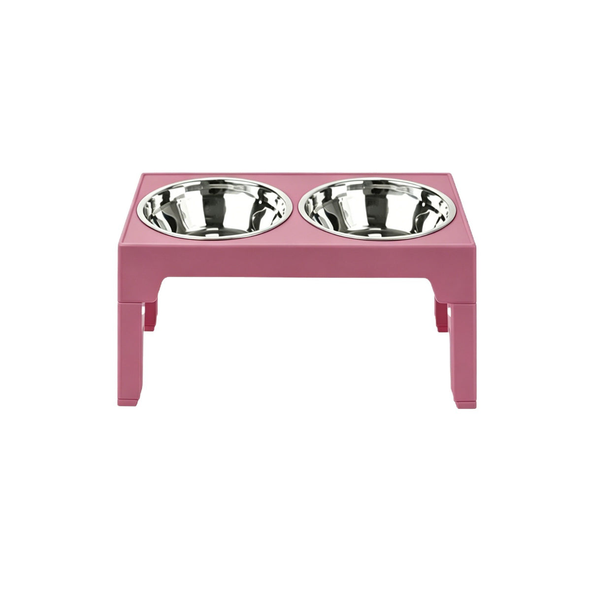 Ergonomic Adjustable Height Elevated Pet Feeder – Dual Stainless Steel Slow Food Station