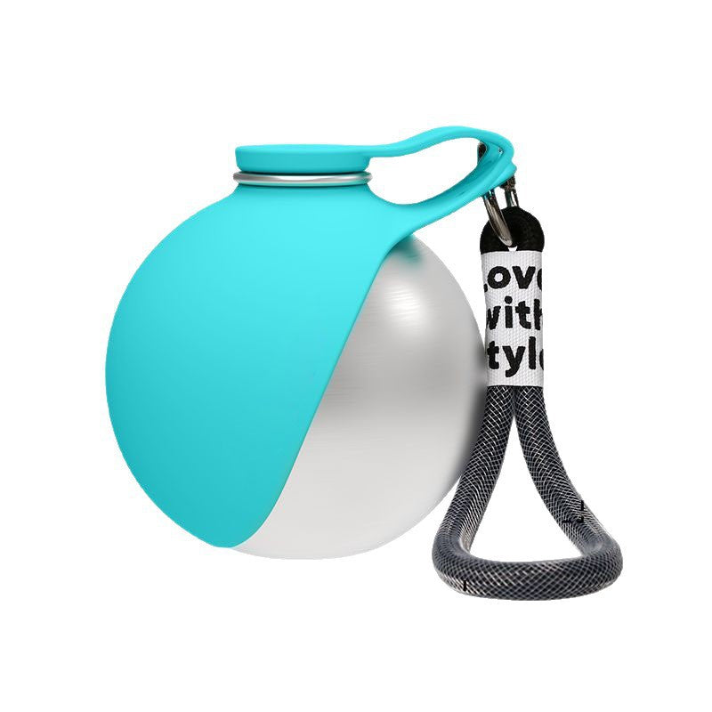 Foldable Stainless Steel Pet Water Bottle – Portable Leak-Proof Travel Drinking Dispenser