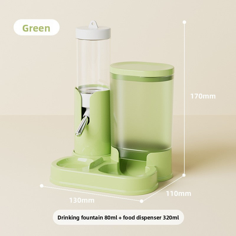 2-in-1 Automatic Hamster Food Feeder Waterer – Anti-Spill Small Pet Dispenser Station