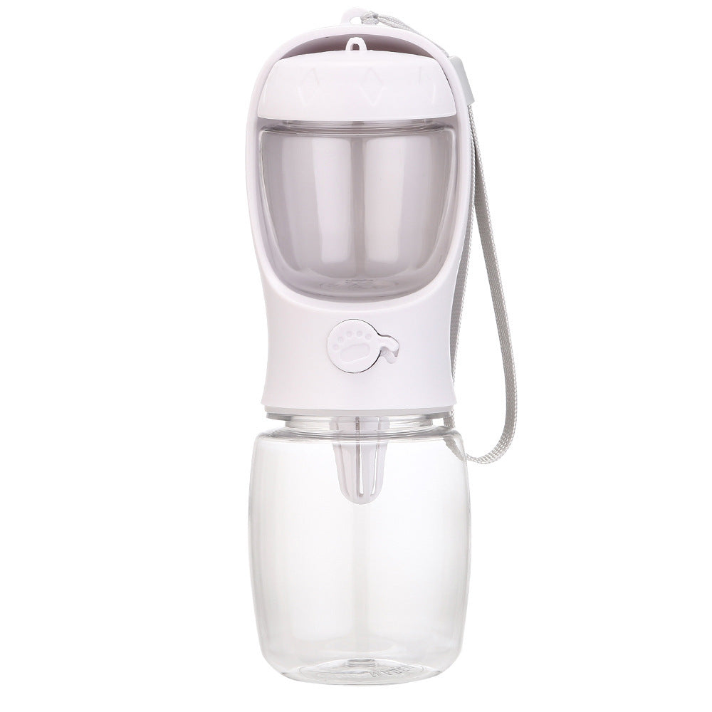 2-in-1 Portable Pet Travel Bottle – Leak-Proof Outdoor Food Water Dispenser Cup