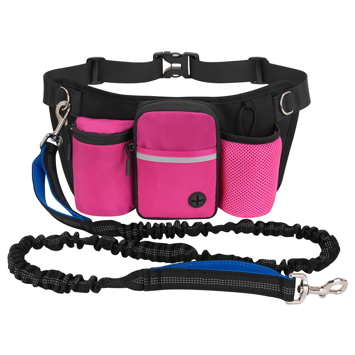 Hands-Free Reflective Dog Training Waist Bag – Elastic Shock-Absorbing Leash Snack Pouch
