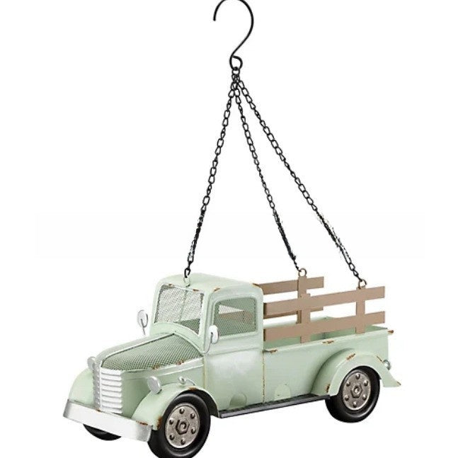 Vintage Truck Garden Bird Feeder – Weather-Resistant Resin Nostalgic Outdoor Sculpture