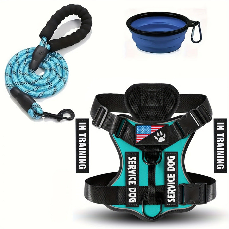 High-Visibility Reflective Dog Safety Vest – Adjustable Heavy-Duty Outdoor Night Training Harness