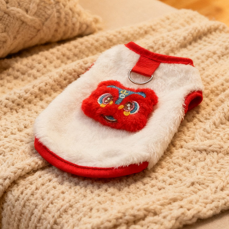 Cozy Double-Sided Fleece Cat Vest – Anti-Shedding Insulating Winter Warm Home Wear