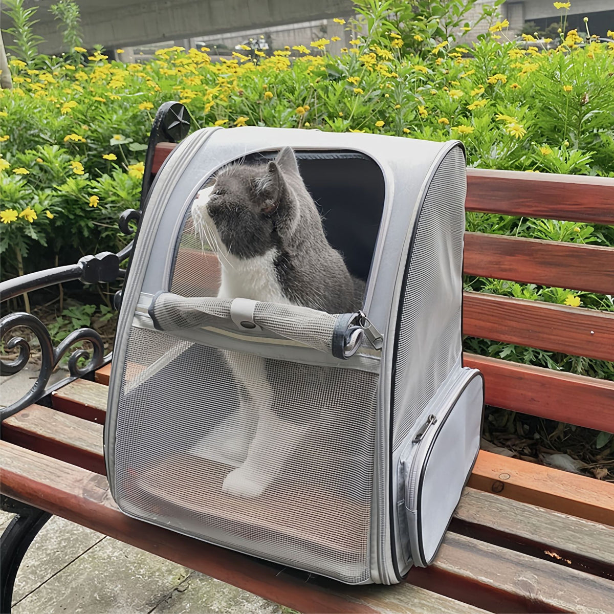 Foldable Breathable Dual Shoulder Pet Carrier – Balanced Travel Backpack For Small Dogs