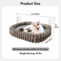Reversible Window Mount Cat Hammock – Seasonal Plush Mesh Suction Cup Hanging Bed