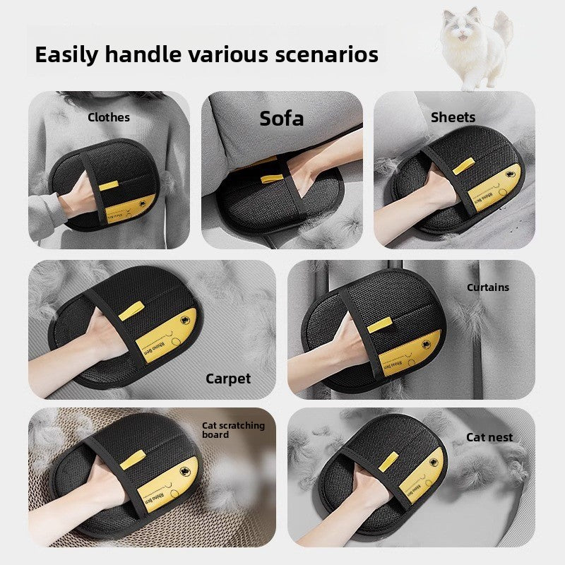Static-Charging Pet Hair Removal Glove – Soft Magic Deshedding Fur Grooming Mitt