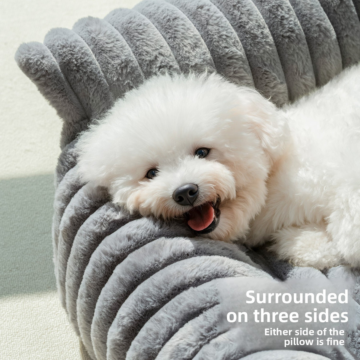 Anti-Anxiety Washable Plush Pet Sofa Bed – Removable All-Season Calming Couch Lounger
