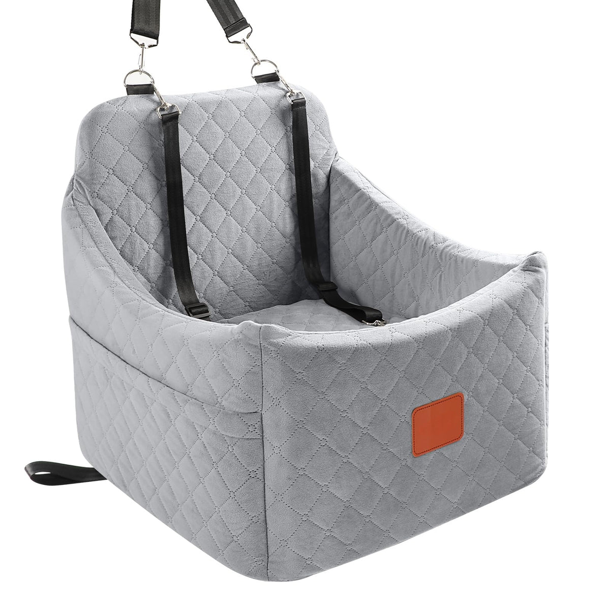 Washable Elevated Base Pet Car Bed – Detachable Breathable Multi-Surface Travel Seat