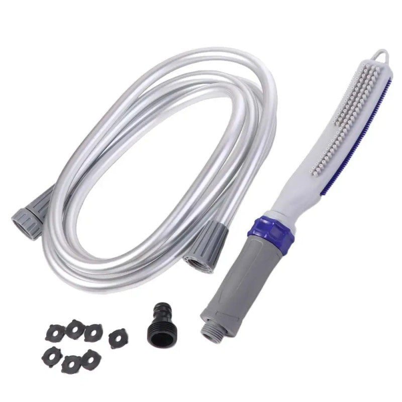 Adjustable Flow Pet Shower Attachment Set – Built-In Filtration Massage Grooming Sprayer
