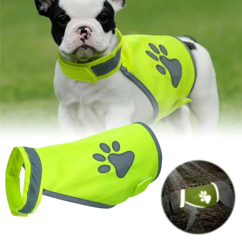 High-Visibility Reflective Dog Safety Vest – Breathable Bright Flashing Slip-On Wrap