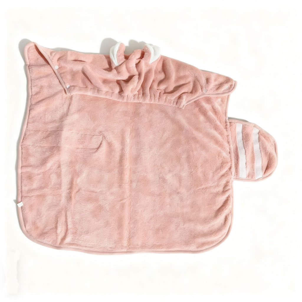 Quick-Drying Hooded Pet Bath Towel – Ultra-Absorbent Soft Coral Fleece Wrap