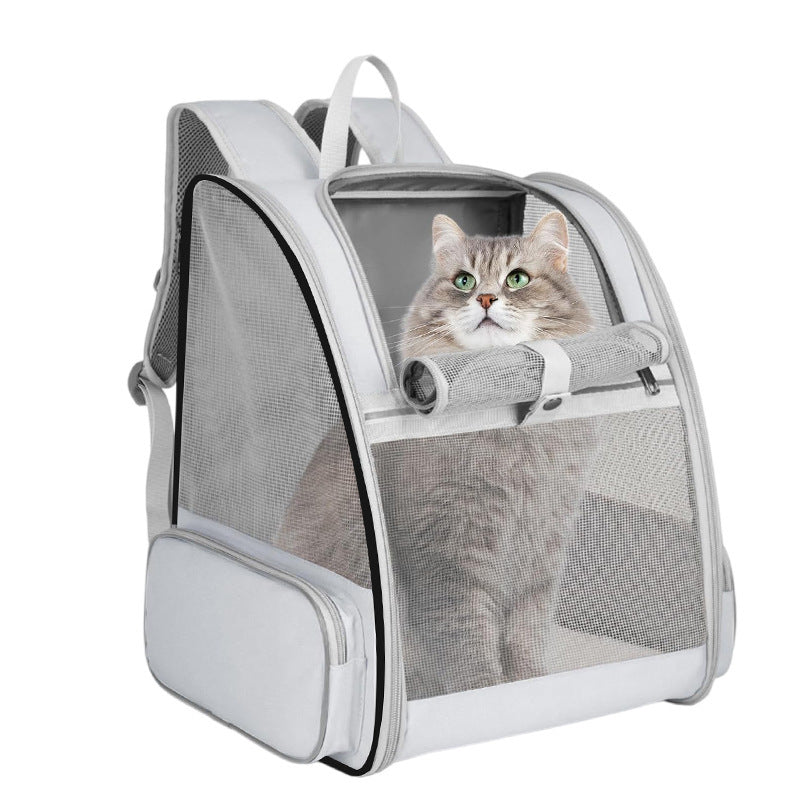 Foldable Breathable Dual Shoulder Pet Carrier – Balanced Travel Backpack For Small Dogs