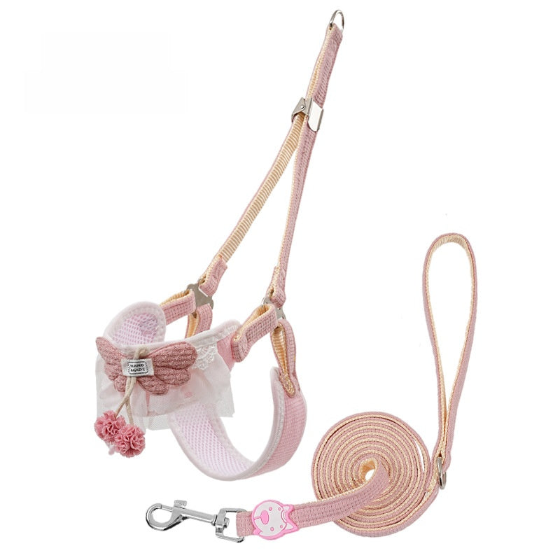 Adjustable Vest Style Dog Harness Leash Set – Anti-Choking Soft Control Outdoor Walk Pouch
