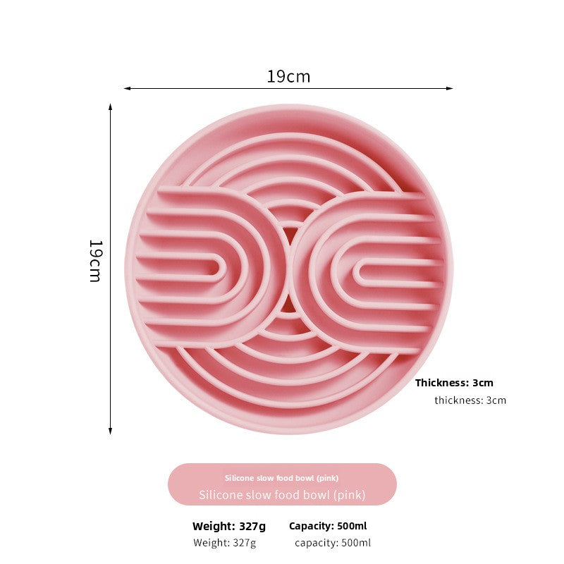 Anti-Choke Silicone Slow Feeder Bowl – Calming Suction-Base Licking Mat Meal Station