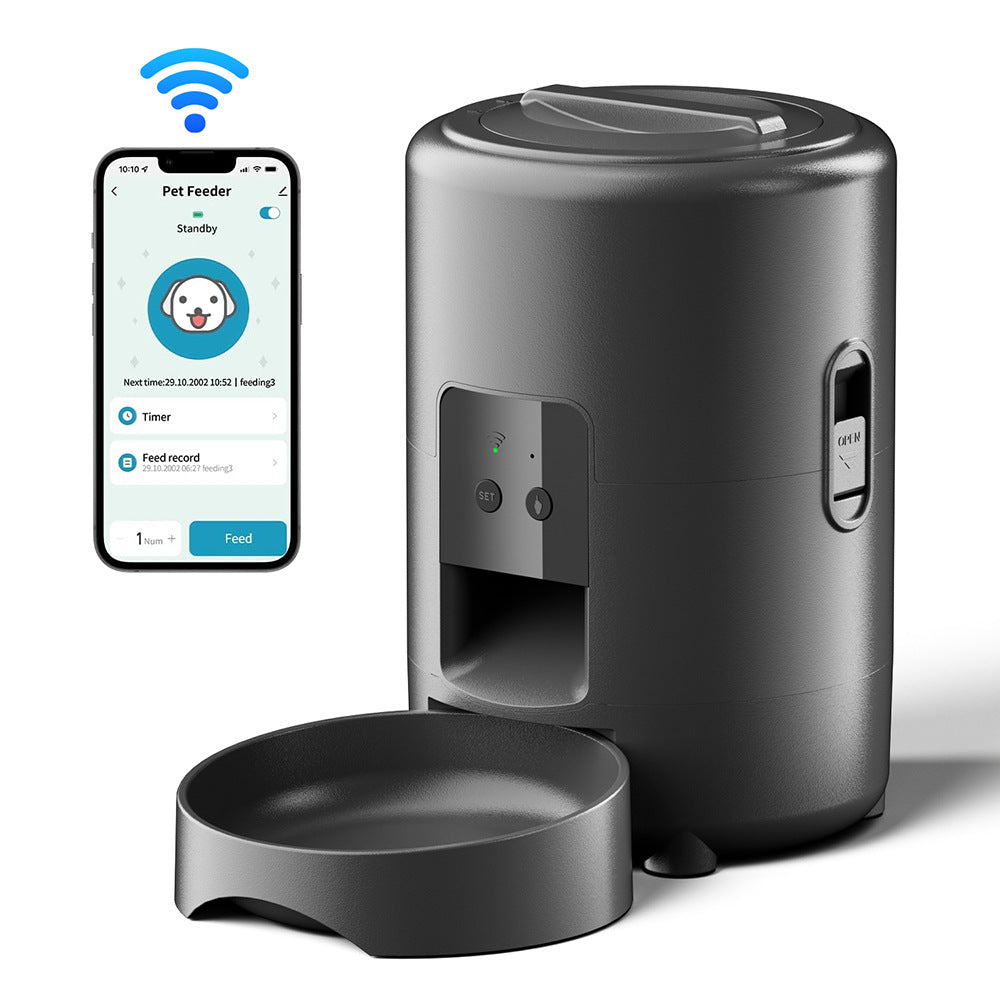 Smart WiFi Automatic Pet Feeder – App-Controlled Timed Dog And Cat Food Dispenser
