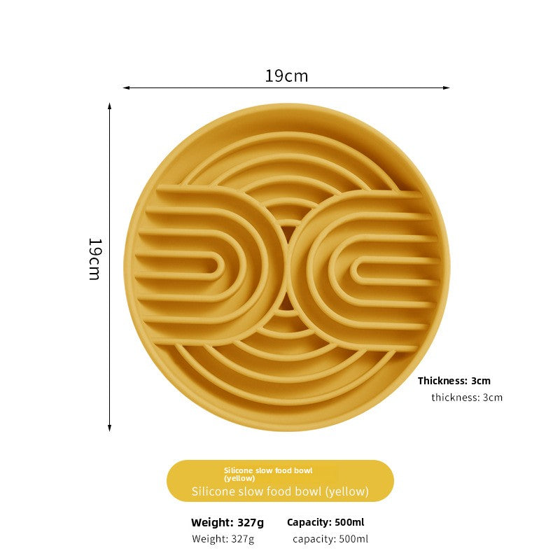 Anti-Choke Silicone Slow Feeder Bowl – Calming Suction-Base Licking Mat Meal Station