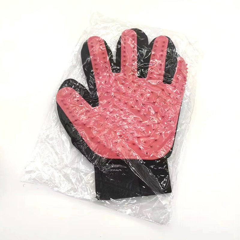 Silicone Magic Pet Hair Removal Glove – Calming Static Massage Fur Grooming Mitt