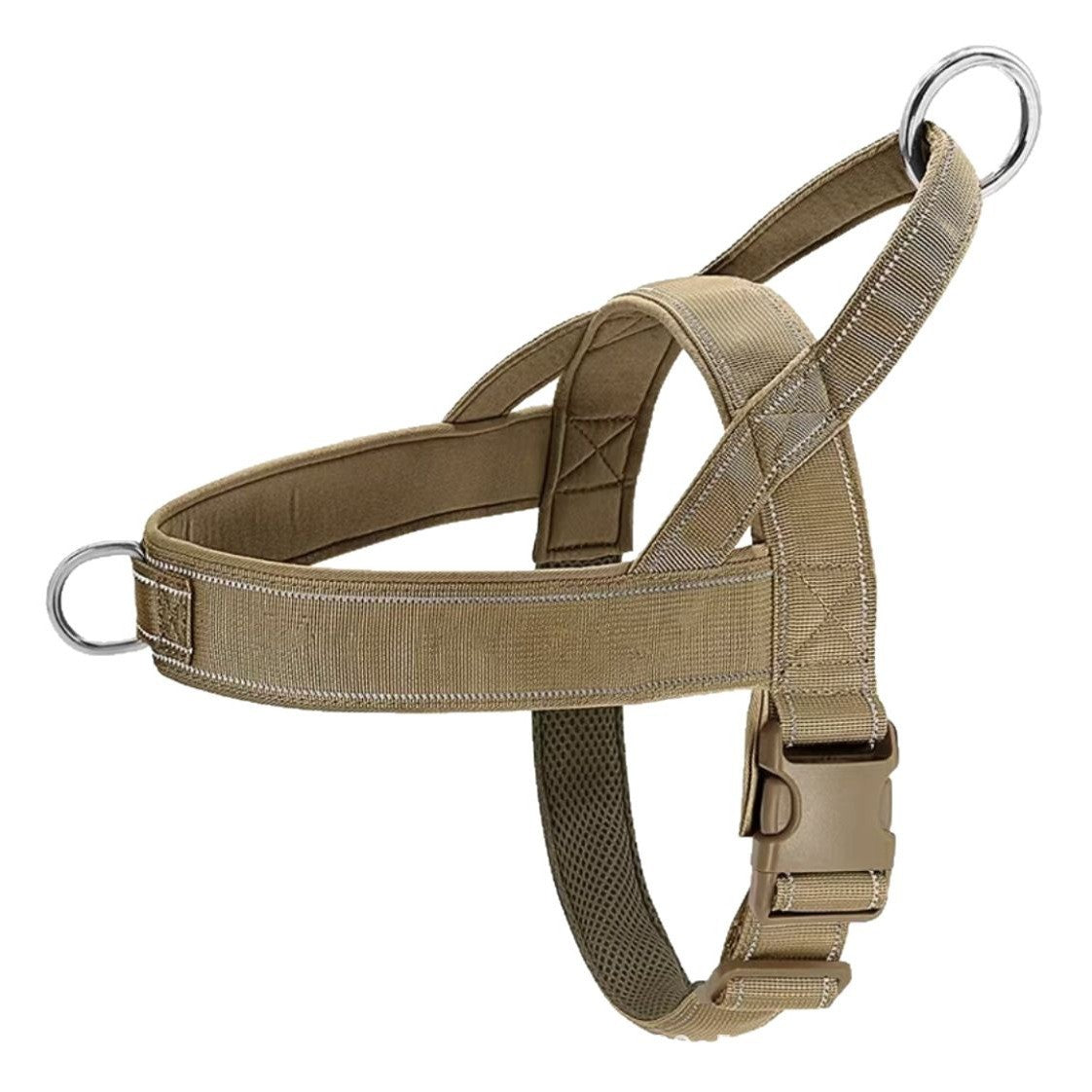 Heavy-Duty Explosion-Proof Tactical Dog Harness – Rugged Training Vest With Safety Collar
