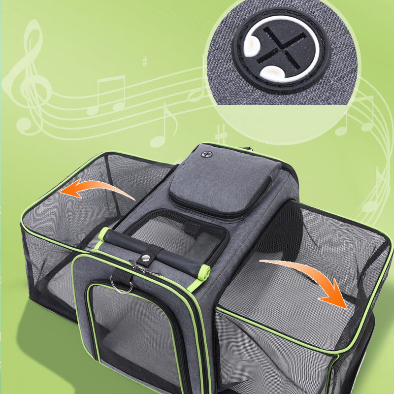 Foldable Breathable Pet Carrier Bag – Versatile Multi-Way Pet Travel Backpack