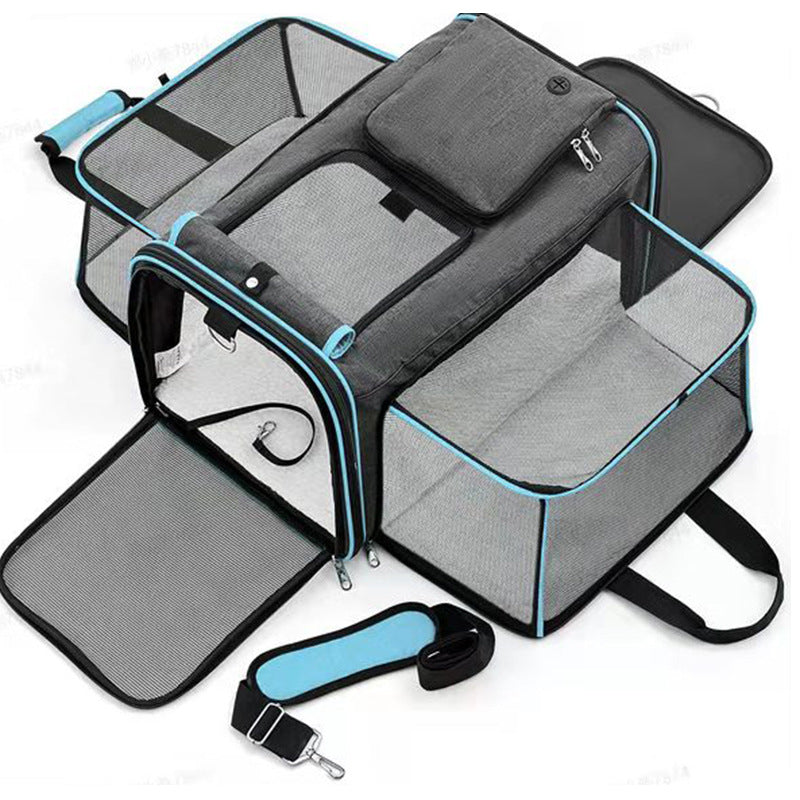 Foldable Breathable Pet Carrier Bag – Versatile Multi-Way Pet Travel Backpack