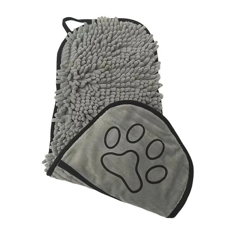 Super Absorbent Chenille Pet Bath Towel – Soft Quick-Dry Grooming Drying Blanket