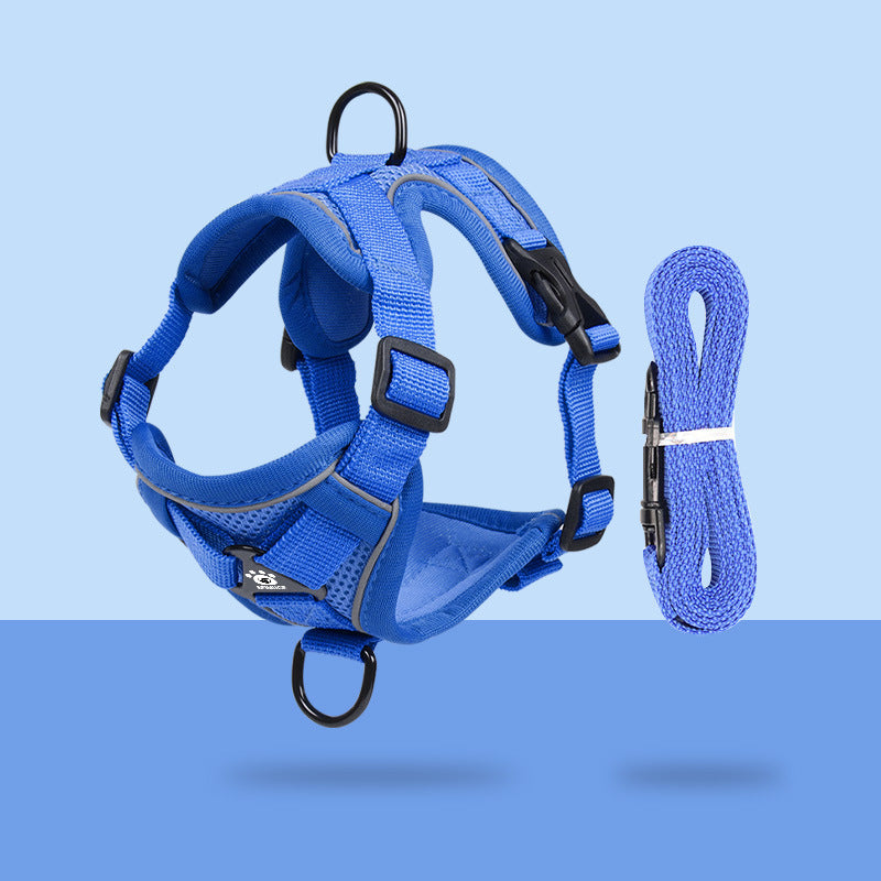 No-Choke Escape-Proof Cat Harness Vest – Breathable Reflective Walking Traction Set