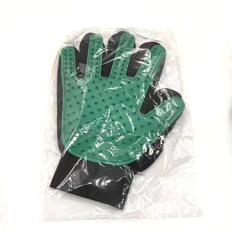 Silicone Magic Pet Hair Removal Glove – Calming Static Massage Fur Grooming Mitt