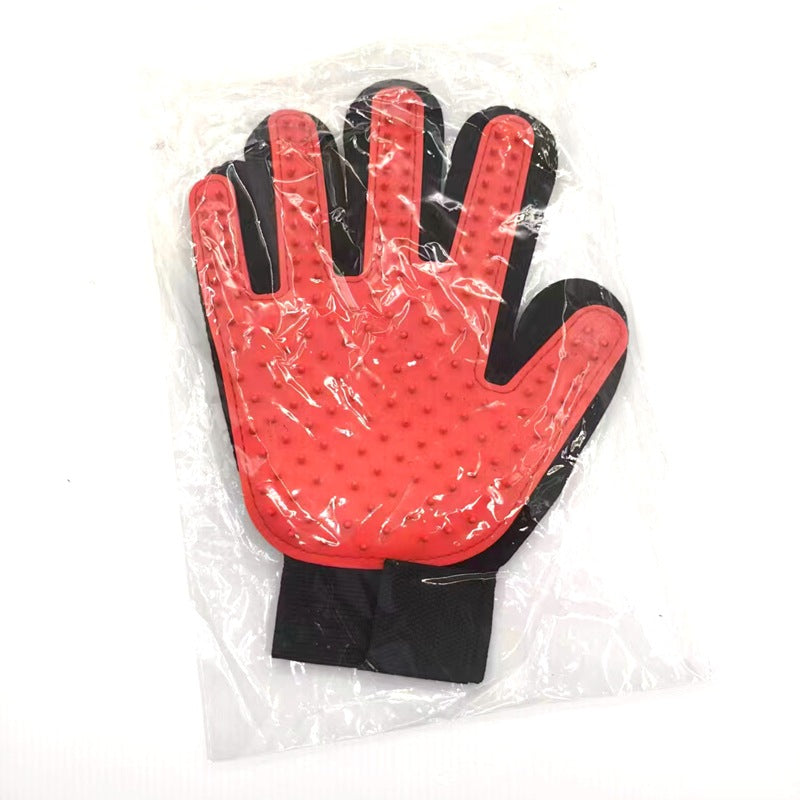 Silicone Magic Pet Hair Removal Glove – Calming Static Massage Fur Grooming Mitt