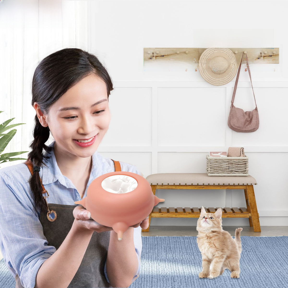 Bionic Silicone Pet Nursing Feeding Bottle – Chew-Resistant Hands-Free Training Pacifier Kit